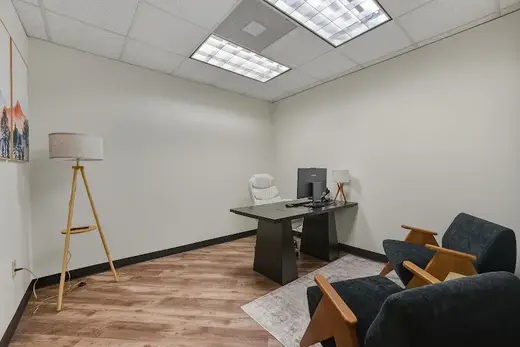 Modern office space with desk at Marietta Springs Georgia Drug & Alcohol Rehab, a detox center in Atlanta.