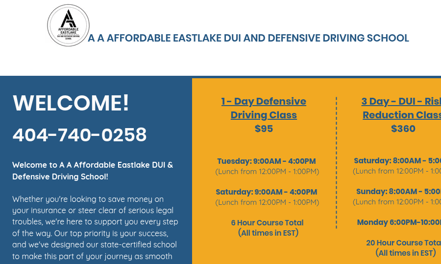 A A Affordable Eastlake DUI and Defensive Driving School provider image